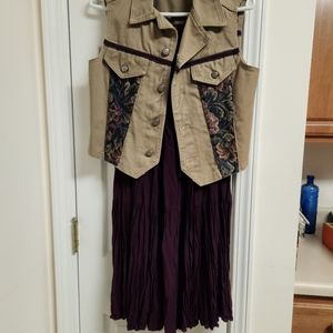 Watch LA broomstick skirt and Vest